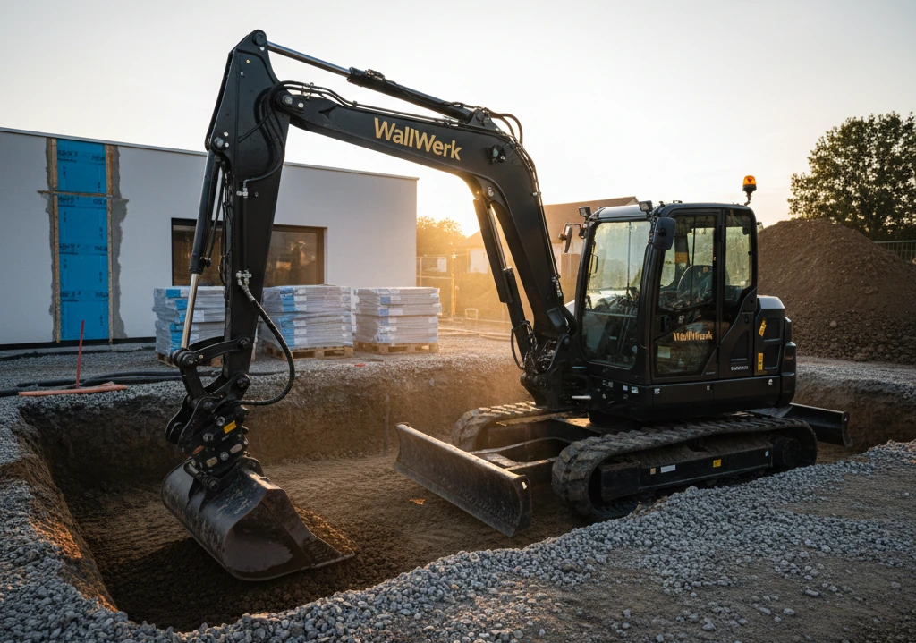 Bagger bei der Arbeit