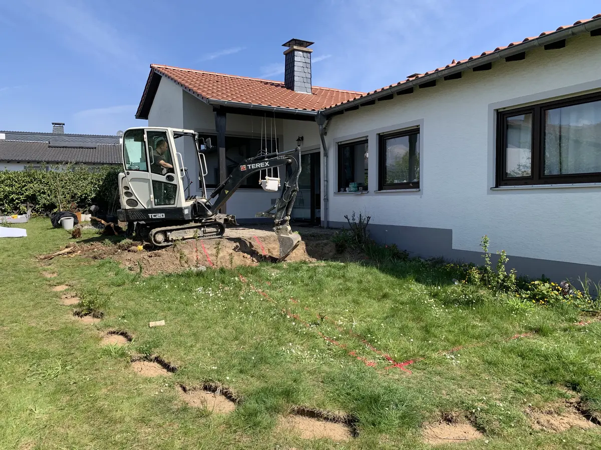 Außenanlage vor Umbau in Koblenz Vallendar