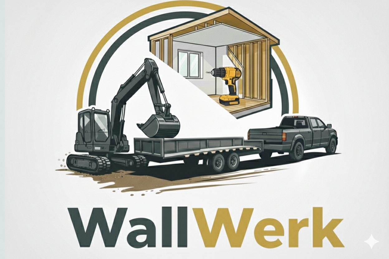 RAM Pickup mit Anhänger und Bagger